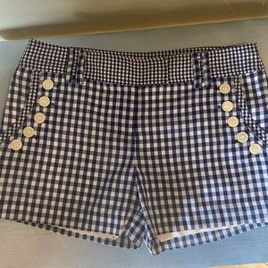 NWOT Cynthia Steffe Ginghan Check Shorts w/Button Details